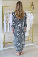 Navy and White Stripes Midi Dress
