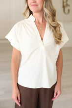 Olive Short Sleeve V Neck Top