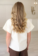 Olive Short Sleeve V Neck Top