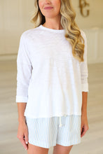 Striped Drawstring Short, Capri Stripe