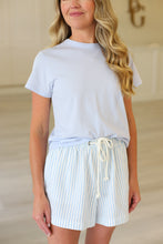 Striped Drawstring Short, Capri Stripe