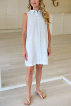 Striped Button Down Dress, Capri Stripe