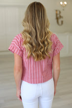 Red Stripe Pocket Top