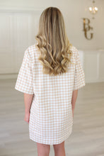 Check Denim V-Neck Pocket Dress