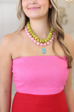 Linen Colorblock Bustier Maxi