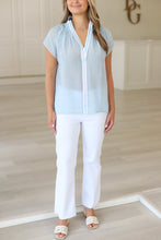 Short Sleeve Aspen Blouse, Sky Tortoise
