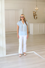 Short Sleeve Aspen Blouse, Sky Tortoise