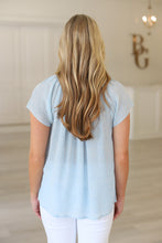Short Sleeve Aspen Blouse, Sky Tortoise