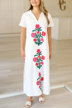 Franny Dress, Ivory With Embroidery