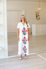 Franny Dress, Ivory With Embroidery