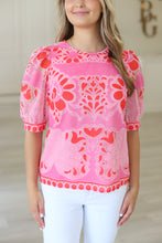 Pink Petal Puff Sleeve Top