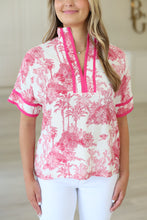 Vintage Palm Stand Collar Top