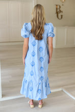 Charleston Chambray Embroidered Midi Dress