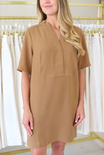 Front Yoked Camel Dress