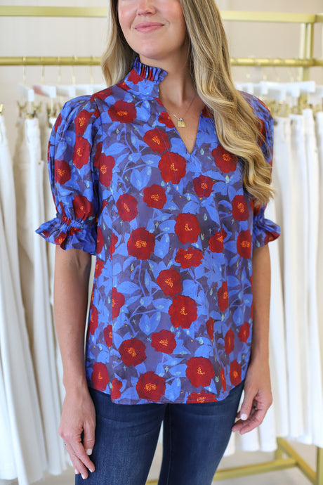 Oxford Floral Top