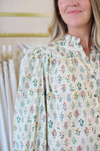 Victoria Floral Top, Ecru Multi