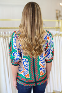 Scarf Print Top