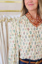Victoria Floral Top, Ecru Multi