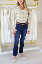 Victoria Floral Top, Ecru Multi