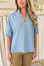 Poppy Top, Denim Chambray