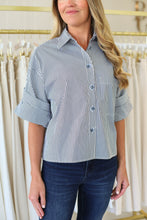 Black Combo Button Up Top