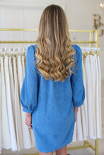 Blue Corduroy Dress