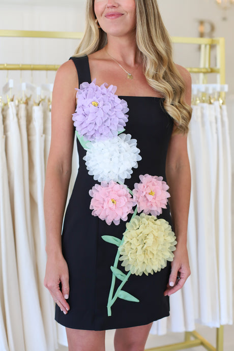 Buttercup Mini Dress, Black