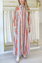 Classic Shirtdress, Crimson Mosaic