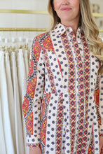 Classic Shirtdress, Crimson Mosaic