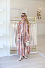 Classic Shirtdress, Crimson Mosaic