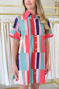 Dock Dress, Woodland Stripes