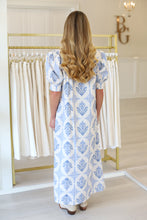 Vintage Floral Puff Sleeve Maxi Dress