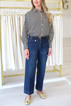 Boyfriend Shirt, Ganache Pinstripe