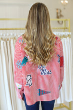 Ole Miss Mini Icon Striped Button Down