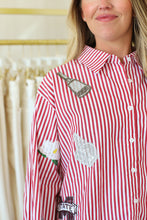Mississippi State Mini Icon Striped Button Down