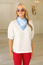 Scarf, Powder Blue Paisley