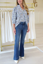 Hannah Flare Jean with Blocking Details, 32" Inseam