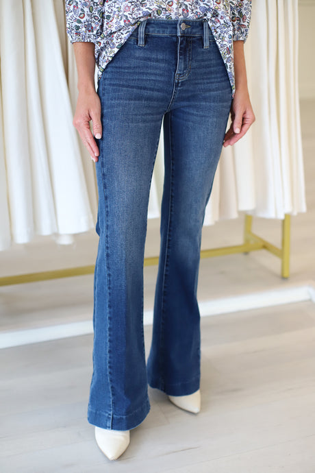 Hannah Flare Jean with Blocking Details, 32