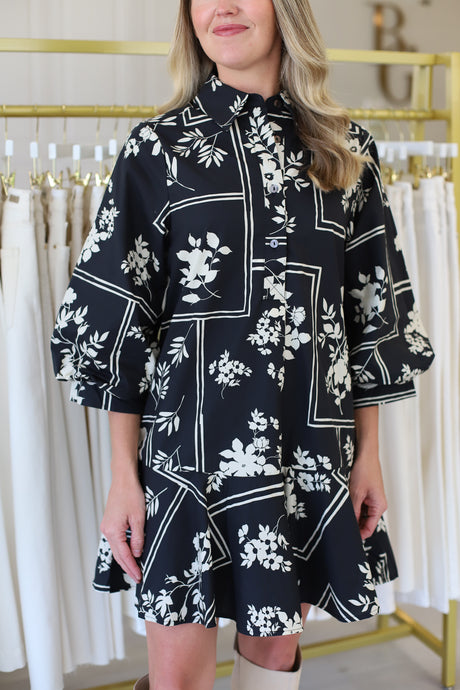 Black Betsy Floral Dress