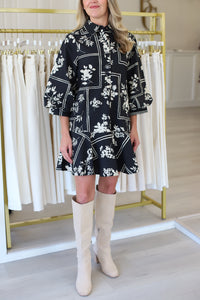 Black Betsy Floral Dress