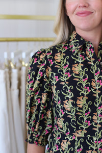 Rosie Shirt Dress, Berrywood Scroll