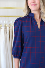 Sherri Knit Navy Plaid Dress