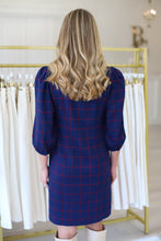 Sherri Knit Navy Plaid Dress