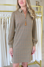 Melanie Knit Houndstooth Dress