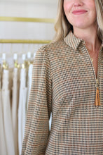 Melanie Knit Houndstooth Dress