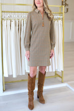 Melanie Knit Houndstooth Dress