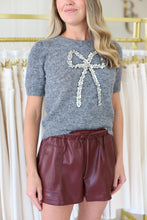 Ash Grey Bow Sweater