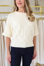 Cream Rhinestone Sweater