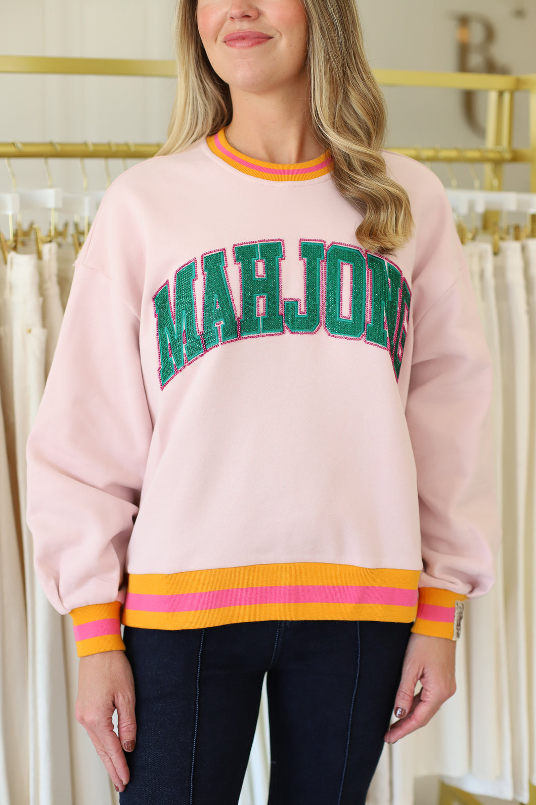 Rhinestone Mahjong Sweatshirt