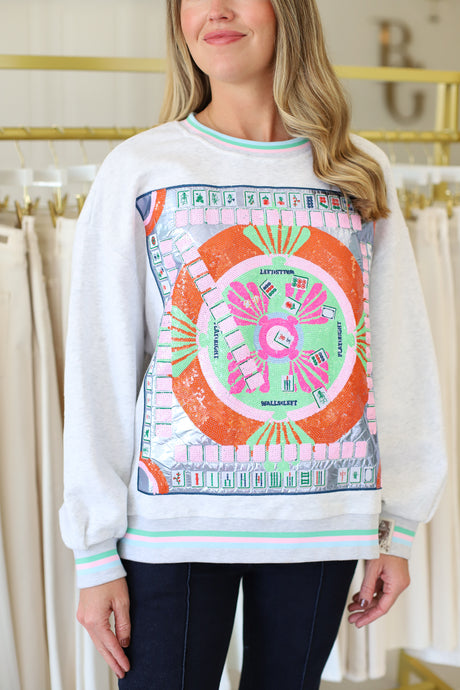 Grey Mahjong Table Sweatshirt